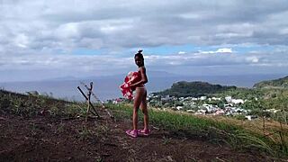 Skinny Teen in Lingerie Faces Rough Monster Cock in Nature's Holiday Weekend