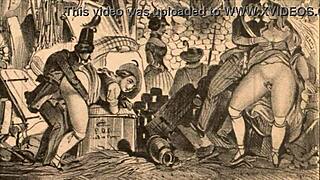 vintage erotic illustration with captivating retro charm