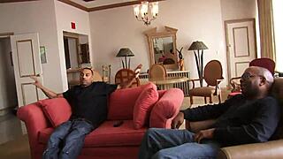 Sexy redbone with big tits fucked by boyfriend's dad