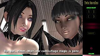 Double succubus twin succubus final in anime hentai