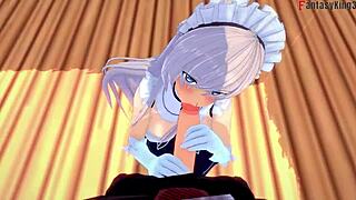 Belfast's lunch invitation turns into pov fuck in Azurlane