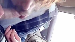 Is This Morning Blowjob In Car For My Buddy Sloppy?