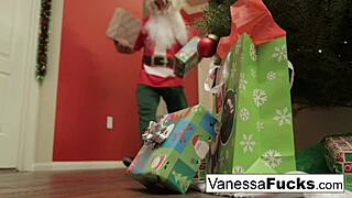 blonde pornstar vanessa lets santa fuck her big ass and tight wet pussy nude
