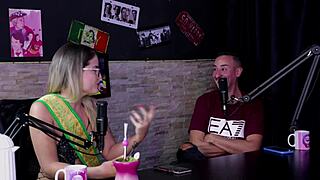 Arthur Aily in sheer red overcomes fear of limp cock in gay porn therapy session!