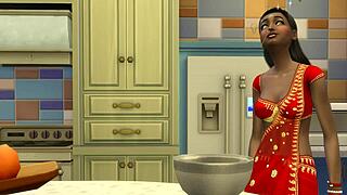 Indian step mom fucks two sons first time.