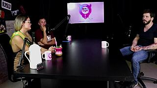 Arthur Aily in sheer red overcomes fear of limp cock in gay porn therapy session!