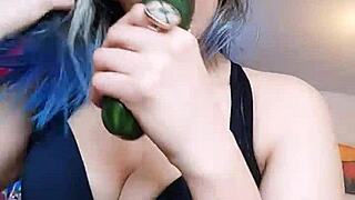 Petite Japanese Anal With Thick Cucumber