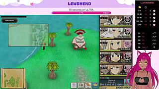 Vtuber Lewdneko Plays Evenicle Part 18 With Huge Tits