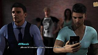 Redhead with Big Tits and Ass in Erotic Cartoon Intertwined Scene