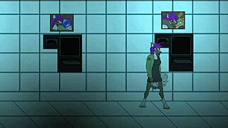 Predation game scenes with furry characters.