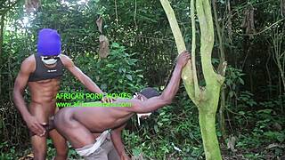 Wild Outdoor Fuck in Woods with Horny Ebony Tourists