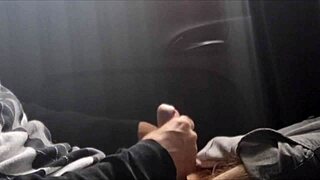 risky public street jerking for a student who liked my cock