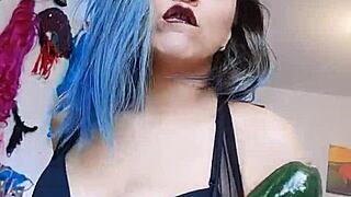 Petite Japanese Anal With Thick Cucumber