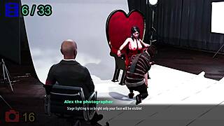 i'm doing a fashion photoshoot with monica model in this comic cartoon game series