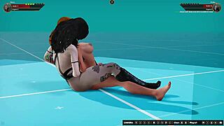Ginny vs Draka in Fierce Naked 3D Wrestling