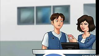 summertime saga fun - manager’s daughter sucked me off behind desk at work.