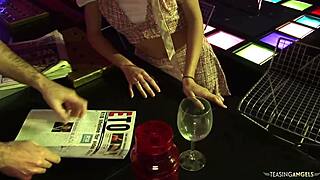 Horny slut mounts her tight pussy on a big thick dick