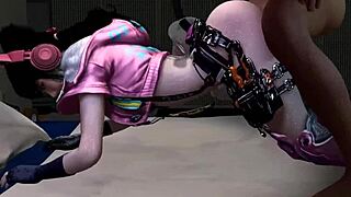 3d cute cosplay slut in lingerie gets pussy fucked hard.