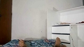 Wife cleans house angrily, but I deepthroat and fuck her tight vagina in missionary.