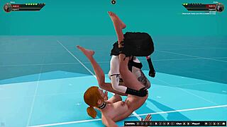 Ginny vs Draka in Fierce Naked 3D Wrestling