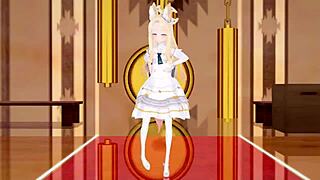 蓝色档案西亚本子MMD 3D卡通角色激战