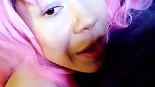 Amateur with big tits swallows monster cock in intense blowjob session