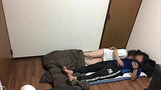 Amateur Couple Sneaks Perverted Sex in Bedroom While Kid's Away 😏