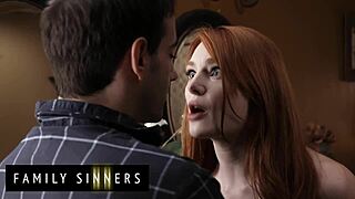 Lacy Lennon Sucks Stepbrother's Monster Cock Begs For Cum On Face