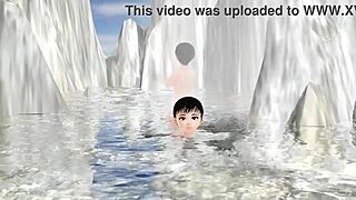 Hey, check out this anime girl Leo in a mixed bath without a towel!