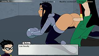 jinx and blackfire have fun in 18titans