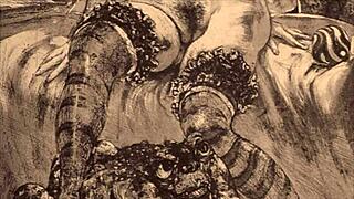 Vintage Erotic Cartoon Illustration From Retro Era