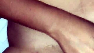 my wife's little pussy is well wet from the action