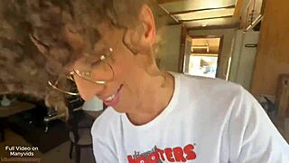 sexy fitness tutorial turns wild with hot brunette mea melone.