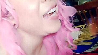 Amateur with big tits swallows monster cock in intense blowjob session