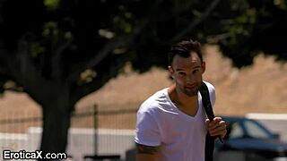 cute babe guides shy guy in sensual dance moves