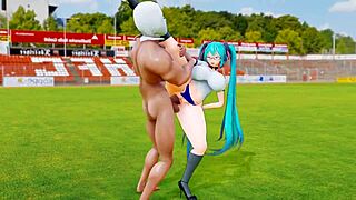 Haku and Miku's acrobatic lewd gymnastics in anime hentai