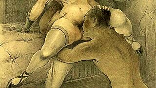 got this cool vintage erotic illustration to share