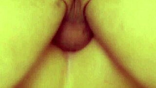 Bdsm teen 18+ receives intense facial cumshot from monster cock in fishnets