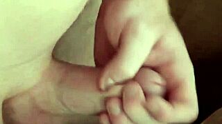 Muscular redhead gay hunk jerking off solo