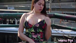 manu fox caught masturbating and showing off on the street