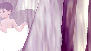 Hey, check out this anime girl Leo in a mixed bath without a towel!