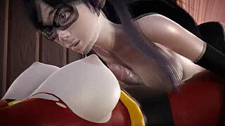 incredibles violet parr creampied by helen in double futa 3d action