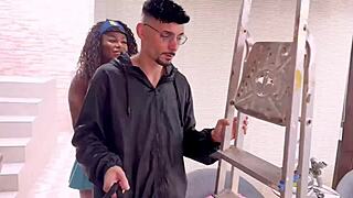 Ebony Brazilian Boss Rides Big Cock