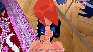 Gwen Tennyson fucks in front of mirror, full POV on sheer outfit, Ben 10 fantasy