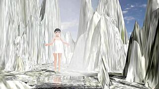 Hey, check out this anime girl Leo in a mixed bath without a towel!