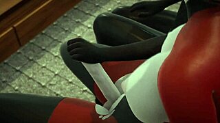 incredibles violet parr creampied by helen in double futa 3d action