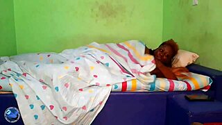 Young Ebony Rides Huge Black Cock In Living Room