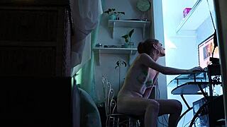 Redhead Amateur Masturbates To Orgasm In Her Wet Panties