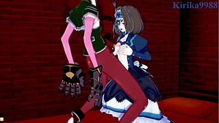 Garie Tuman And Maria Cadenzavna Eve In Wild Futanari Hentai Action?