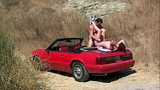 18 and Confused Redhead Rides Hard in Car Doggystyle Scene